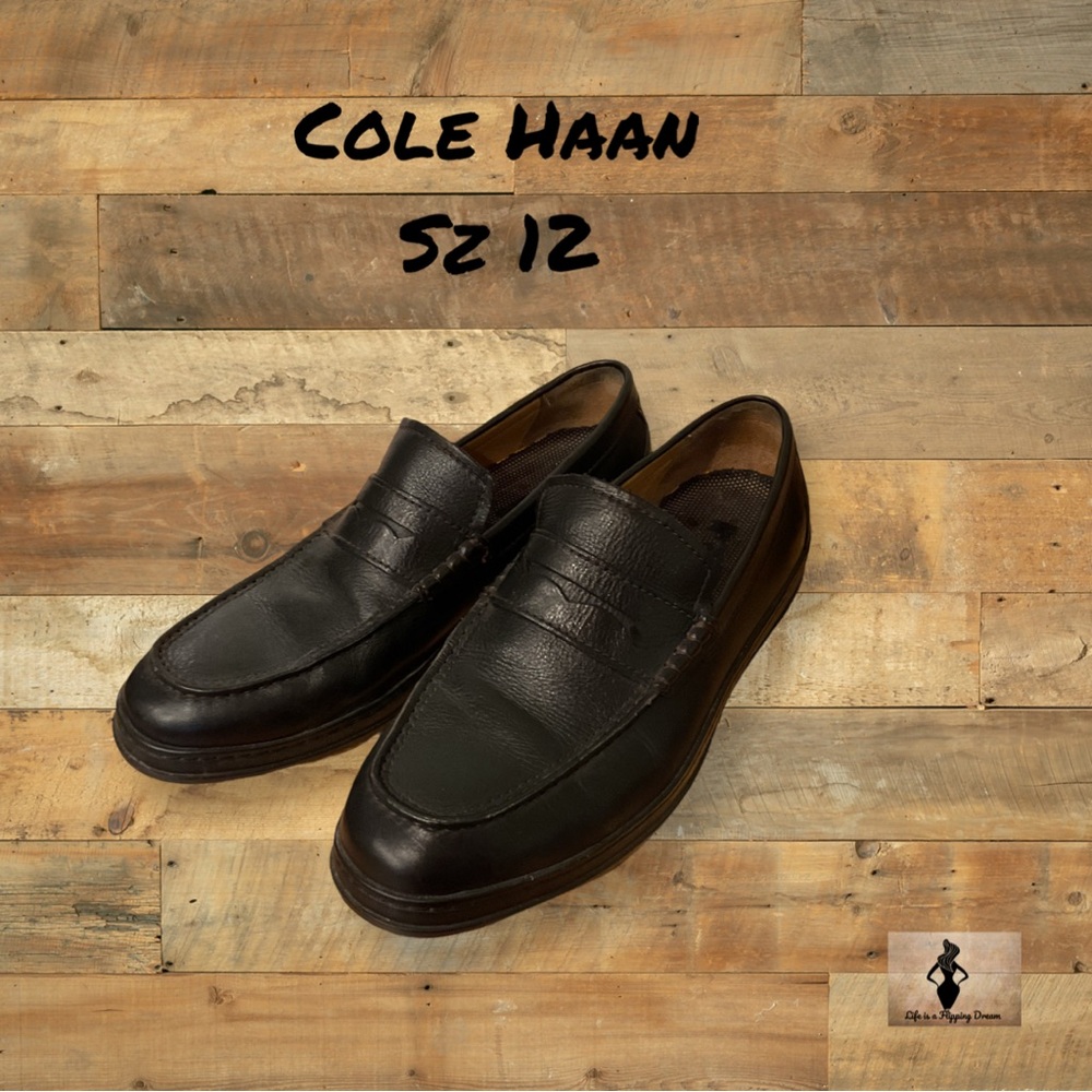 Cole Haan Men's Black Loafers Sz 12